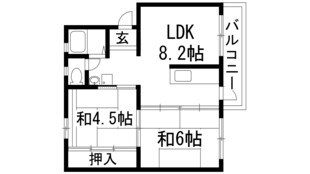 逆瀬川18号棟の物件間取画像